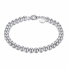 Simple Women Bracelet Silver Plated Beads Bracelet