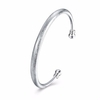 Simple Women Bracelet Silver Plated Serpentine Pattern Bracelet