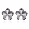 Simple Women Earrings Clear Glass Crystal Flower Earrings