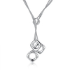 Simple Women Necklace Square Pendant Tassel Necklace