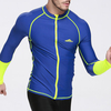 Skinny Patchwork Diving Zipper Sunscreen Jellyfish Suit Surf Tops Swimwear for Men