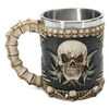 Skull Bones Fiendish 3D Tankard Mug Drinking Cup Coffee Beer Pirate Gothic