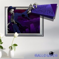 Skulls 3D Wall Decals Halloween Skeleton Wall Sticker Party Wall Decor Gift