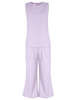 Sleeveless And Wide Leg Pant Women Casual Chiffon Suit
