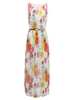 Sleeveless Floral Print Women Vintage Maxi Dress