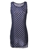 Sleeveless Polka Dot See Through Chiffon Mini Dress