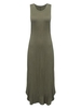 Sleeveless Split Irregular Hem Solid Basic Dress