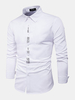 Slim Fit Letter Printing Bussiness Casual Designer Dress Shirt for Men