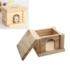 Small Animal Playhouse Wooden Hanging Ladder Seesaw Swing Rat Hamster Parrot
