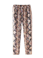 Snake Print Women Elastic Waist Casual Pant