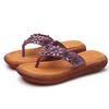 SOCOFY Flower Clip Toe Vintage Flip Flops For Women