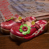 SOCOFY Handmade Flower Vintage Leather Slip On Backless Original Shoes