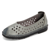 SOCOFY Hollow Out Leather Original Flat Casual Shoes