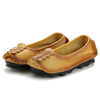 Socofy Leather Pattern Handmade Soft Sole Comfortable Flat Shoes