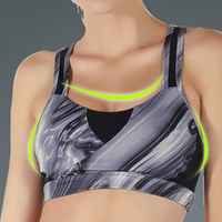 Soft Shockproof Wireless Printing Criss-cross Back Yoga Sport Bra