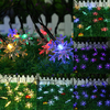Solar Powered 5M 20LED Snowflake Bling Fairy String Lights Christmas Outdoor Party Home Decor
