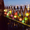 Solar Powered 5M 20LEDs Multicolor Rattan Ball String Light For Wedding Party