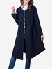 Solid Plaid Cotton Jacquard Thick Women Vintage Long Sleeve Coats
