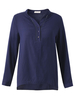 Solid Back Lace Stitching High Low Shirt For Women