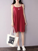 Solid Brief Spaghetti Strap Sleeveless A Line Women Mini Dresses