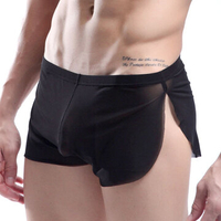 Solid Color Breathable Boxers for Men