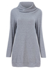Solid Color High Collar Long Sleeve Slimming Sweater For Women