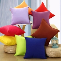 Solid Color Pillow Case Sofa Cushion Bedside Office Car Chair Pillow Cover Christmas