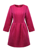Solid Dimensional Convex Pattern Heavyweight Fabric Bud Women Dress