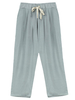 Solid Drawstring Elastic Waist Pocket Harem Pants For Women