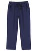 Solid Elastic Waist Drawstring Pocket Bottom For Women