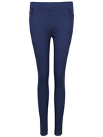Solid Elastic Waist Pocket Slim Stretch Pencil Pants For Women