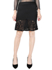 Solid Lace Patchwork Package Hip High Waist Women Skirts