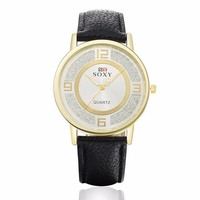 SOXY Women Watch New Fashion Simple Shining Leather Watch