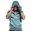 Sport Gym Zipper Breathable Skinny Solid Color Workout Vest for Men