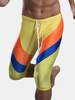 Sport High Elastic Slim Tight Swimsuits Running Quick Drying Knee Length Trunks for Men