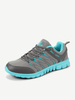 Sport Mesh Color Match Stripe Lace Up Flat Casual Shoes