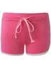 Sport Patchwork Drawstring Elastic Waist Women Shorts
