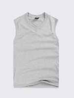 Sport V-neck Solid Color Vest Casual Cotton Sleeveless Tanks Top For Men