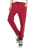 Sport Women Velvet Thick Drawstring Solid Harem Sweatpants