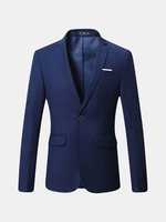 Spring Autumn Casual Business Suits Slim Fit Fashion Solid Color Blazers for Men