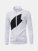 Spring Autumn Fashion Casual Contrast Color Stand Collar Jacket for Men