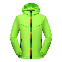 Spring Autumn Sport Casual Thin Windproof Solid Color Hooded Jacket for Men