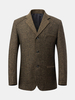 Spring Fall Casual Business Wool Blend Jacket Coat Velvet Tweed Blazers For Men