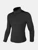 Spring Fall Mens Half Zipper Stand Collar Long Sleeve Base Pure Color Cotton Sweaters