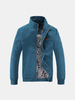 Spring Fall Mens Outdoor Slim Fit Stand Collar Jacket Business Solid Color Coat