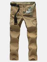Spring Fall Mens Size 30-42 Casual Loose Straight Leg Trousers Cotton Cargo Pants