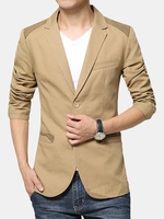 Spring Korean Style Fashion Casual Cool Shoulder Stitching Slim Blazers Suits for Men