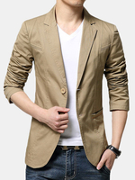 Spring Korean Style Fashion Casual Cool Solid Color Slim Blazers Suits for Men