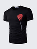 Spring Mens Fashion Flower 3D Print T Shirt Short Sleeve