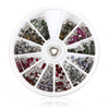 Square Rivet Round Shape Acrylic Nail Art Decoration Wheel